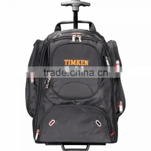 Elleven Wheeled TSA 17" Computer Backpack - Has Telescoping Handle, Inline Wheels and Comes With Your Logo. thumbnail-6