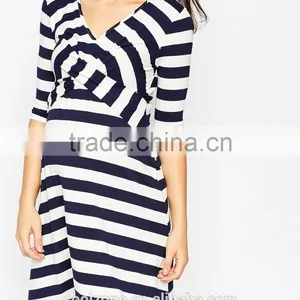 Trade Assurance Cross Over Design Stretch Maternity Dresses Wholesale Maternity Clothes 2015 thumbnail-4