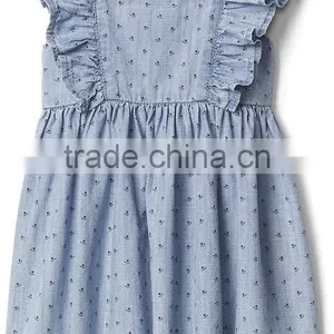 Bulk Wholesale 2017 Kids Clothing Cute Baby Girl Summer Clothes Elegant Floral Flutter Dress thumbnail-4