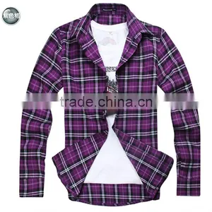 Cotton 21*21 64*54 Plaid Men Flannel Shirt thumbnail-1