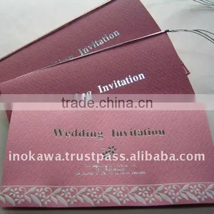 Japan Wedding Invitation Card 'PLATINUM PINK' STOCKLOT Wholesale thumbnail-1
