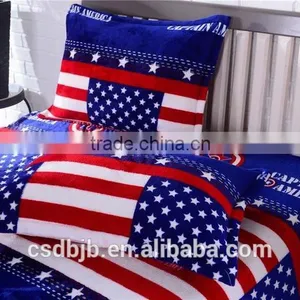 2017 NEW DESIGN FLAG FLANNEL 4PCS BEDDING SET thumbnail-3