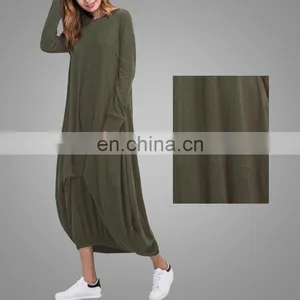 High Quality Muslim Kebaya 2017 Dubai Abaya Cotton Material Women Every Long Dress thumbnail-5