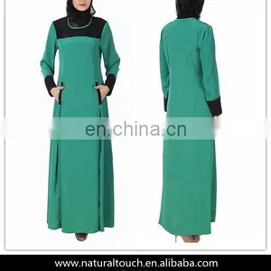 Contrast Abaya Perfect Kaftan Tunic Kaftan Inspired Dress (16050702) thumbnail-1