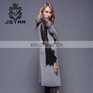 Cheap Price Wool Women Winter Cashmere Coat Ladies Long Vest Design thumbnail-5