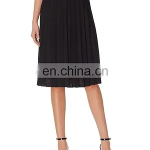 High Quality Fashion Chiffon Pleated Women Midi Skirt Wholesale Women Clothing thumbnail-1