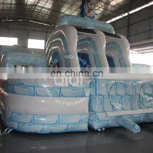 Winter Theme Three Part Obstacle Course Inflatable Bouncer With Slide thumbnail-3
