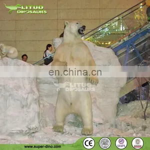 Shopping Hall Decoration LifeLike Animal Animatronic Polar Bear thumbnail-1