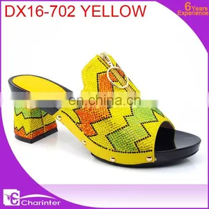 Wholesale Italian Ladies Shoes Ladies High Heel Shoes Ladies Slipper With Stones thumbnail-6