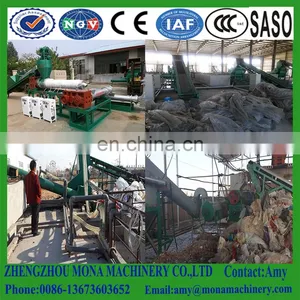 Continuous Worlking Automatic Plastic Pellet Extruding Machine/ Plastic Crushing /washing/pellet Extruding/cooling/cutting thumbnail-2