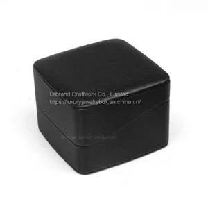 Black Soft PU Leather Earrings Box Fashion Earrings Display Box Manufacturer China thumbnail-2