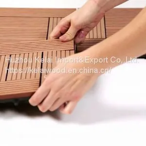 WPC Interlocking DIY Decking/ Deck Tile 300x300mm thumbnail-5
