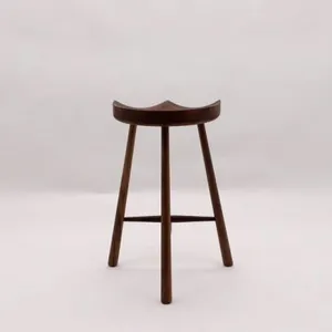 Mid Century Furniture Werner Design Shoemaker Bar Chair Arhaus Wooden Bar Stool With Back Solid Wood Bar Stool Bar Stool Office Chair thumbnail-2