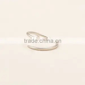Fashion Hot Sale Stud Plate Charm Silver Finger Rings thumbnail-1