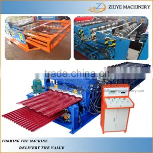Steel Sheet Roof Panel Double Decker Roll Forming Machine/corrugated Roof Tile and Wall Sheets Double Layer Making Line thumbnail-6
