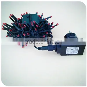 50LED Red Christmas String Light With Adaptor Outdoor Use Led Christmas Decor,street Lights Factory Wholesale in Taizhou thumbnail-2