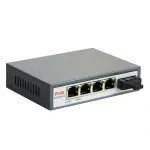 5-Port PoE Switch With 4 High Power PoE Ports and 1 SC Fiber Port thumbnail-1