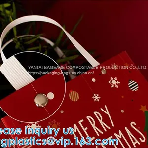 China Manufacturer Matt Lamination Christmas Gift Paper Bag With Cotton Handle,New Design White Handmade Paper Bag Pack thumbnail-5