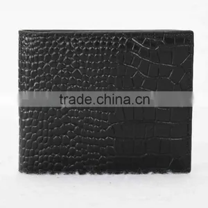 High Quality Custom Wholesale RFID Genuine Crocodile Pattern Cow Leather Small Wallet for Men thumbnail-4
