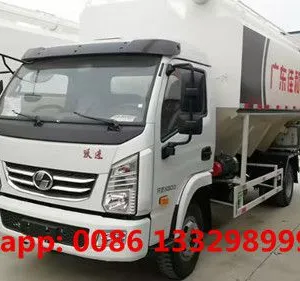 HOT SALE! YUEJIN Brand 130hp Diesel 8cbm 4T Bulk Feed Transported Vehicle for Chickenfarm for Sale thumbnail-4