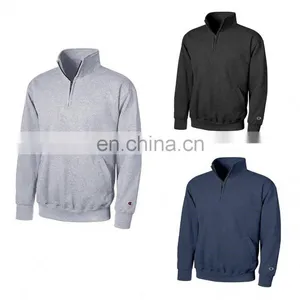 OEM High Quality Custom Half Zip Pullover Plain Hoodies Quarter Half Zip Hoodie Men Half Zip Hoodie Up thumbnail-1