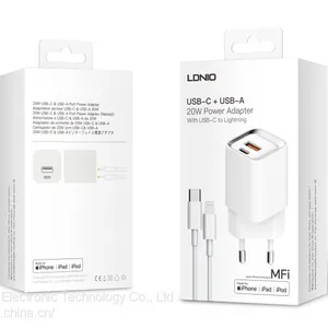 LDNIO New Arrival Model A2318M MFi Charger With Type-c to Lightning Cable thumbnail-5