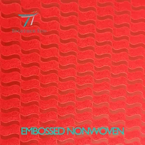 80gsm Embossing Non-woven Fabric Packaging Material Flower Wrapping Emboss pp Non Woven Fabric Roll thumbnail-5