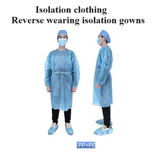 Isolation Clothing Reverse Wearing Isolation Gowns Medical Use of Disposable Isolation Clothing thumbnail-3