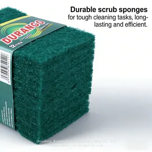 Green Dish 10pcs Scouring Pad Durable Kitchen Cleaning Cloth thumbnail-2