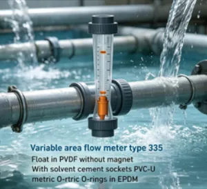 Variable Area Flow Meter Rotameter PVC PVDF Water Flow Meter for Water Treatment Pipeline Monitoring thumbnail-2