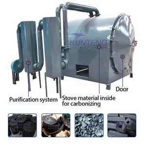 Rice Husk Carbonized Charcoal Stove Charcoal Making Machine EPC thumbnail-3