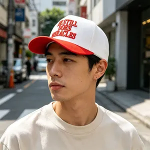 Custom Two Tone Cotton Baseball Cap Embroidered Logo Retro Color Block Dad Hat Adjustable 2 Color Sports Caps for Men Women thumbnail-2