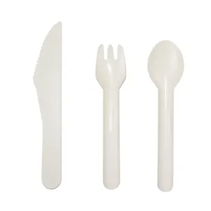 LFGB and FDA Food Safe Wooden and Bamboo Knife Fork Spoon Disposable Cutlery Set Western Take-out Food Bamboo and Wooden FSC Degradable Tableware thumbnail-3