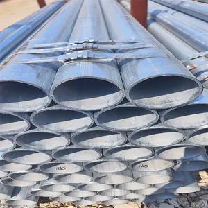 Anti-Corrosion Galvanized Welded Round Pipe Zinc Coated ERW Tube Outdoor Construction Support thumbnail-5