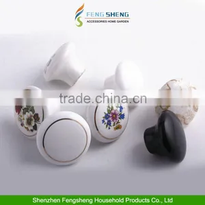 Vintage Ceramic Door Knob Cabinet Wardrobe Drawer Kitchen Cupboard Ring Handle thumbnail-5