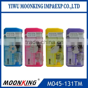Transparent Company Brand Logo Electronic Windproof Lighter Refillable Cigarette Lighter With Led thumbnail-1