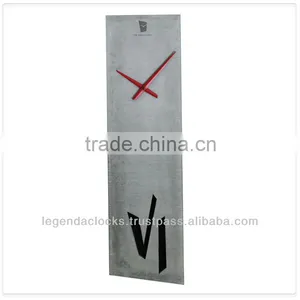 Concrete Long Wall Clock,unique Clocks, Handmade Decorative Wall Clock thumbnail-1