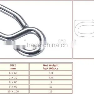 Stainless Steel AISI 304 / 316 8-Shaped Snap Hook Carabiner Ringg Hardware thumbnail-6