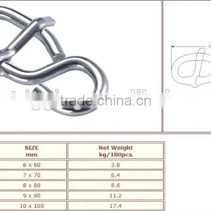 New China Products For Sale Stainless Steel Aisi 316 304 Rope Shortening With Tongue Zind Plated Cheap Price thumbnail-5