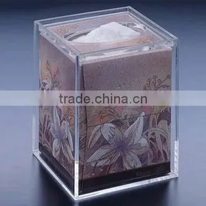 Acrylic Facial Tissue Holder Box QCY-TB-30 thumbnail-1