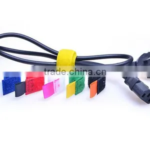 Colorful Adjustable Hook and Loop Wire Cable Tie With Label Tag thumbnail-4