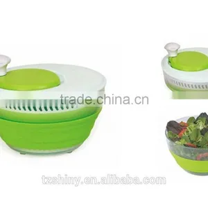 2016 Food Grade Plastic Collapsible Salad Spinner for Vegetable and Fruit Plastic Salad Spinner Multifunctional Salad Spinner thumbnail-3