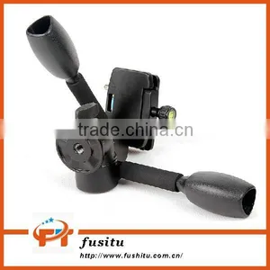 Aluminum Q80 3D Damping Tripod Head PTZ With Quick Release Plate thumbnail-3