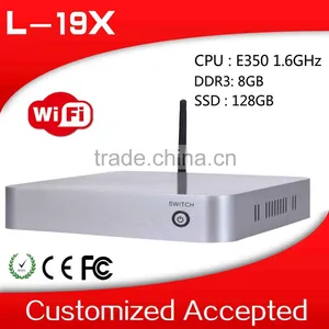 Run Linux/Ubuntu/window 7 Wintel Mini pc Usb pc Nettop Intel 2G RAM 32G SSD L19x E350 thumbnail-1