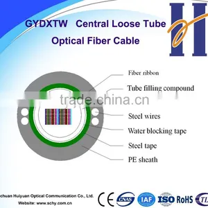 2015 New Products GYXTW Aerial Single Mode 24 Core Fiber Optical Cable Price per Meter thumbnail-1