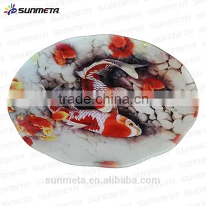 SUNMETA Factory Personalized 10 Inch Sublimation Toughened Glass Plate for 3D Vacuum Machine thumbnail-4