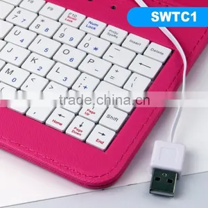 7,8,9,9.7,10 Inch Universal Tablet Case , Tablet Leather Case Keyboard thumbnail-4
