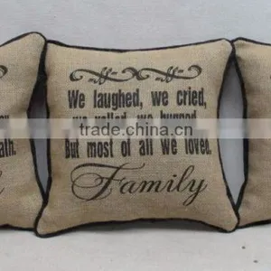 Family Square Vintage Throw Pillow Case Shell Decorative Cushion Cover Pillowcase (Home) thumbnail-1