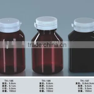Wholesale Brand New Body Diameter 5.9cm Round Plastic Pill Bottle 200ML PET thumbnail-2