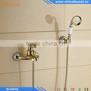 Wall Mount Dual Ceramic Handles Bathtub Faucet Telephone Style Tub Shower Mixer Taps Quality Choice thumbnail-1